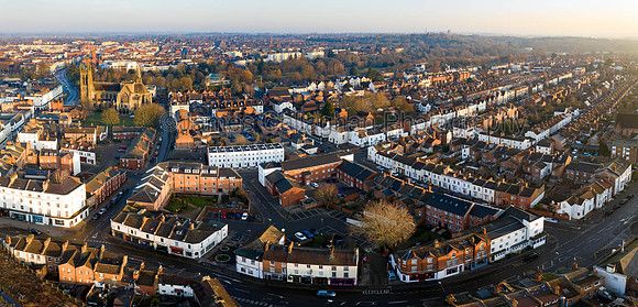 Leamington Spa Town Centre Aerial_0427-Pano