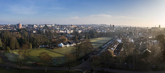 Bowling Greens and Leamington Spa Town Centre Aerial_0972-Pano