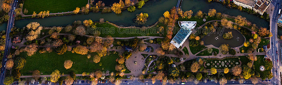 Jephson Gardens Aerial 8, Leamington Spa_Pano