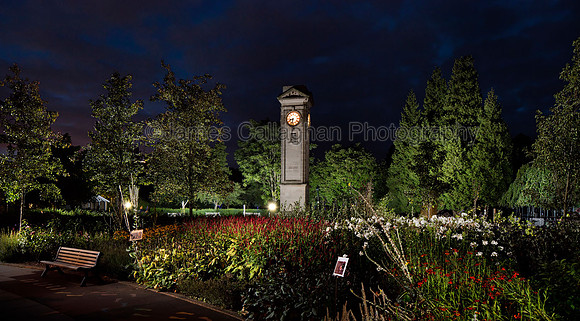 Clock Tower and Flowers